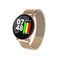 Duży okrągły ekran dotykowy Smartwatch, stalowy pasek Fitness Tracker Inteligentny zegarek do pomiaru ciśnienia krwi